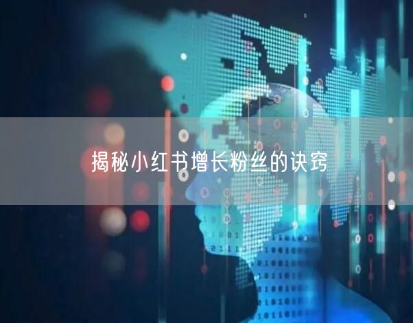 揭秘小红书增长粉丝的诀窍