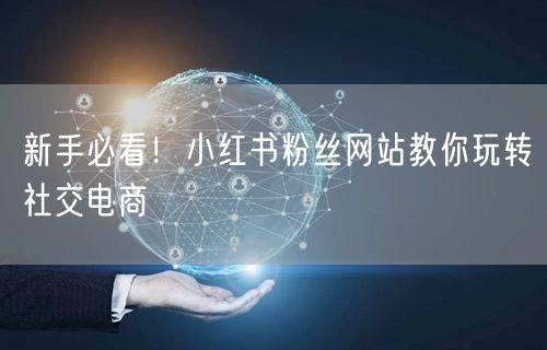 新手必看！小红书粉丝网站教你玩转社交电商