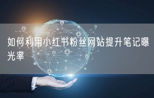如何利用小红书粉丝网站提升笔记曝光率