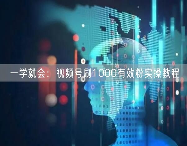 一学就会：视频号刷1000有效粉实操教程