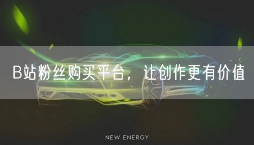 B站粉丝购买平台，让创作更有价值