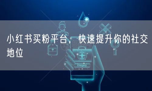 小红书买粉平台，快速提升你的社交地位