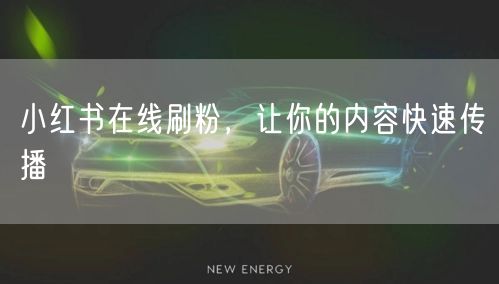 小红书在线刷粉，让你的内容快速传播